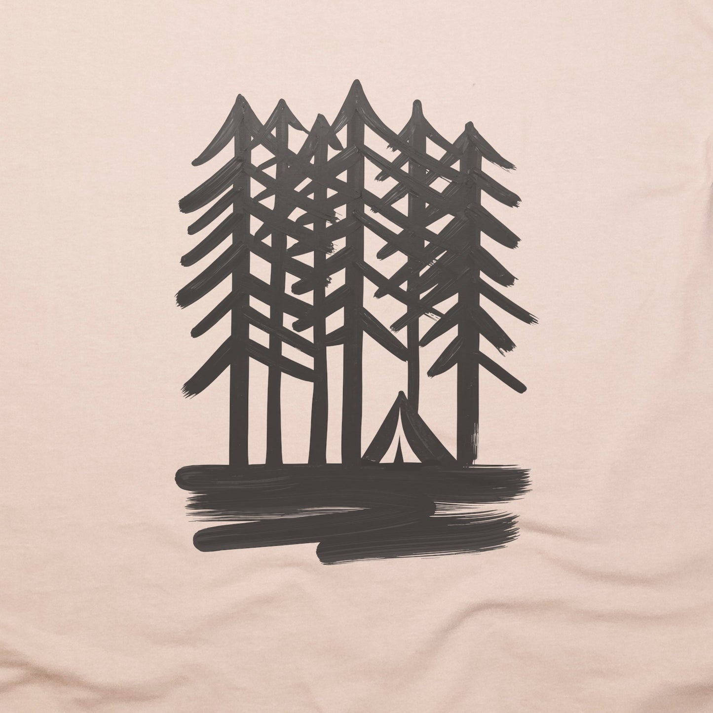 Tall Tree Painting T-Shirt Adventure and Outdoors Themed T-Shirt