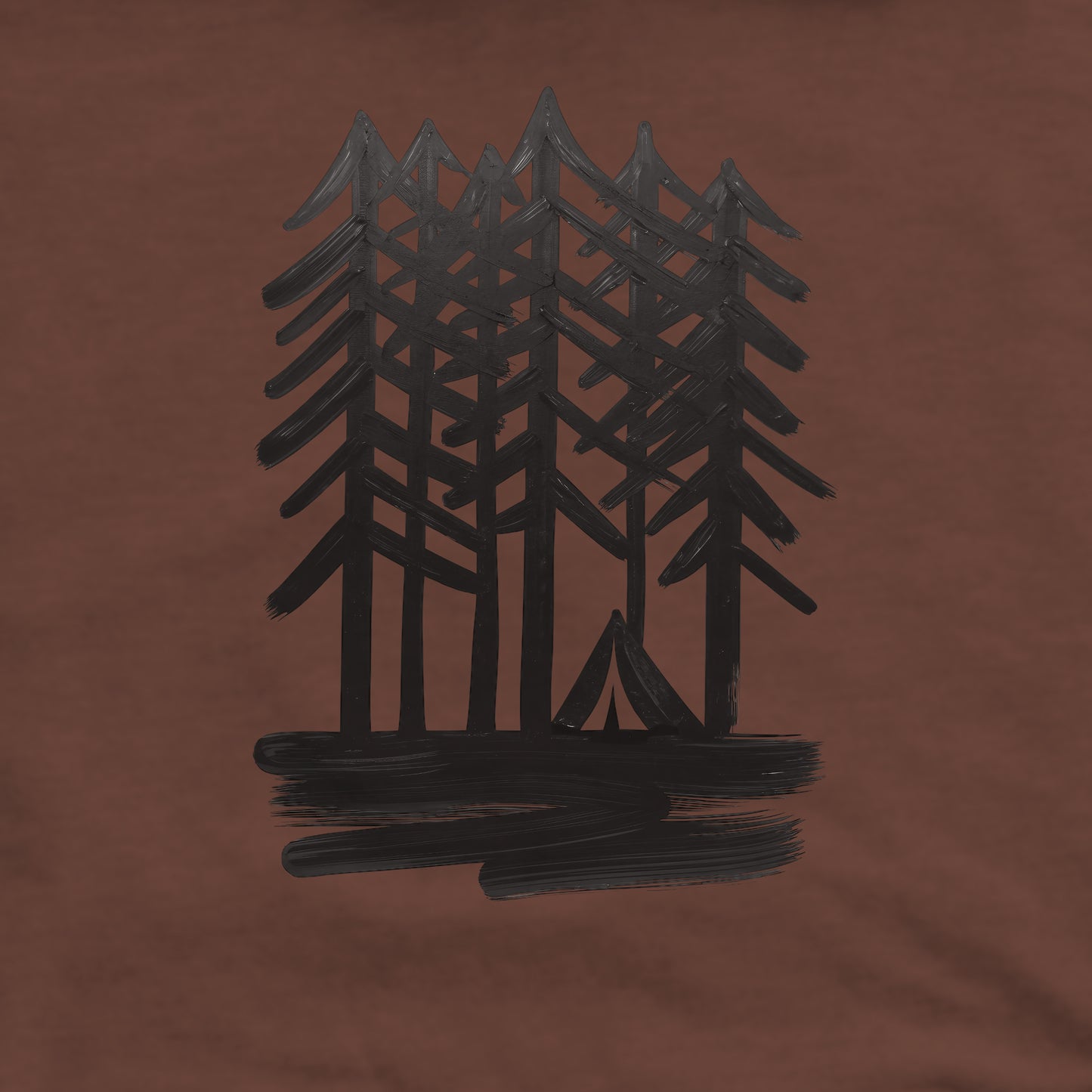 Tall Tree Painting Crewneck Sweatshirt Adventure and Outdoors Themed Sweatshirt