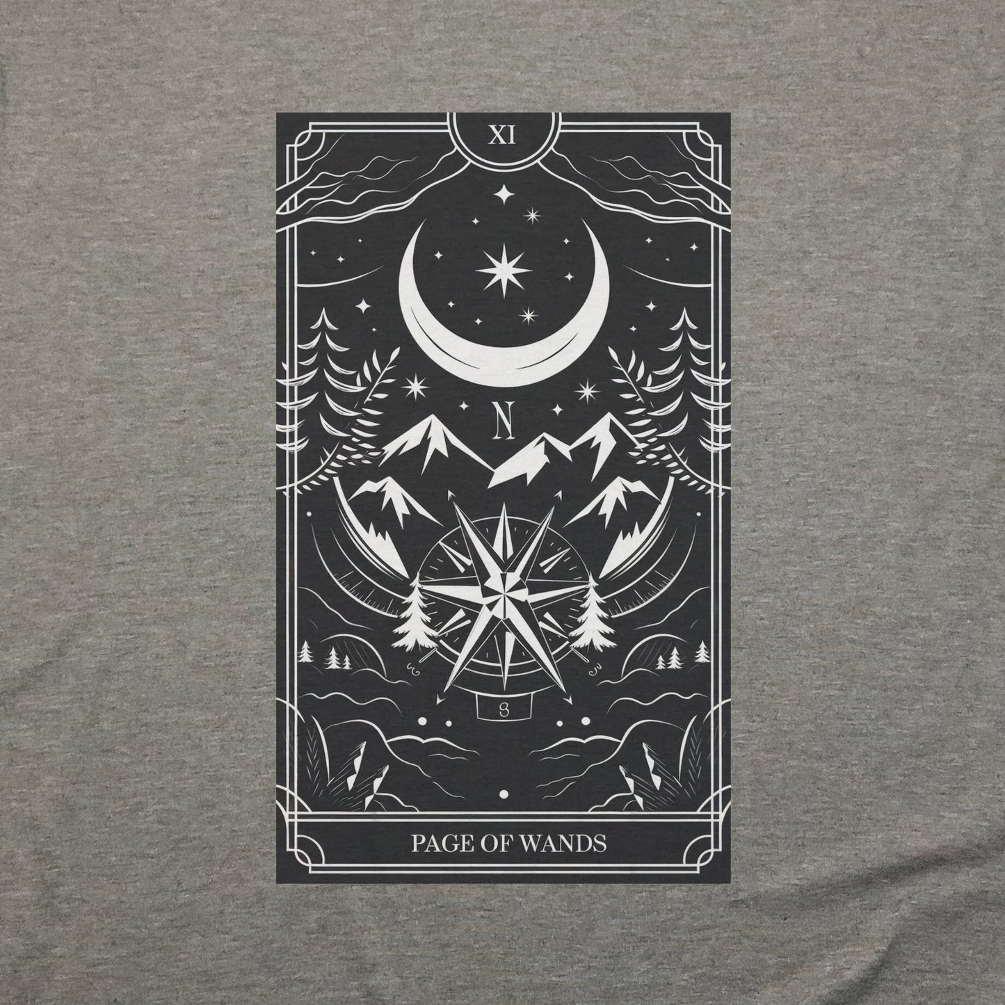 Page of Wands Tarot T-Shirt Adventure and Outdoors Themed T-Shirt