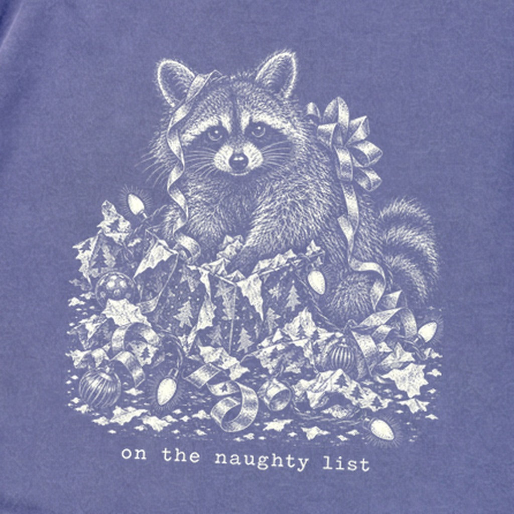 On the Naughty List Raccoon Premium Long Sleeve