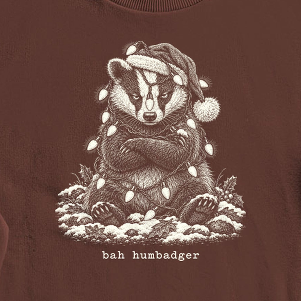 Bah Humbug Badger Crewneck Sweatshirt