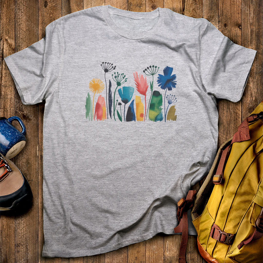 Watercolor Wildflower Meadow T-Shirt