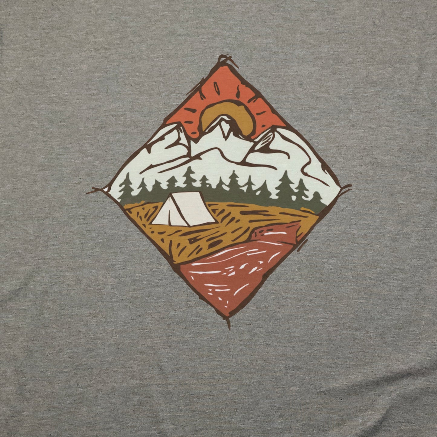 Camping Illustration T-Shirt Adventure and Outdoors Themed T-Shirt
