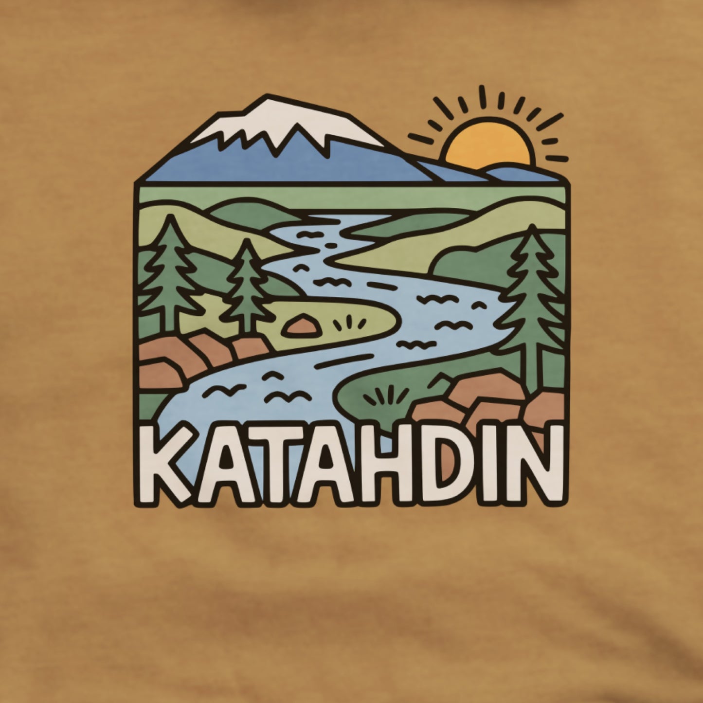 Mount Katahdin Hoodie Adventure and Outdoors Themed Hoodie