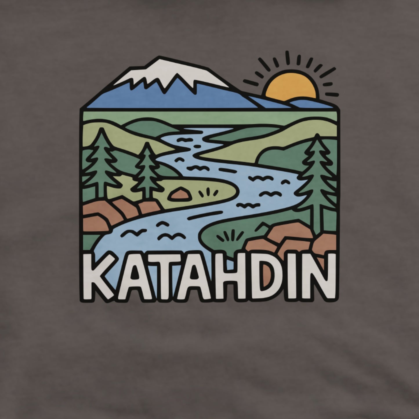 Mount Katahdin Hoodie Adventure and Outdoors Themed Hoodie