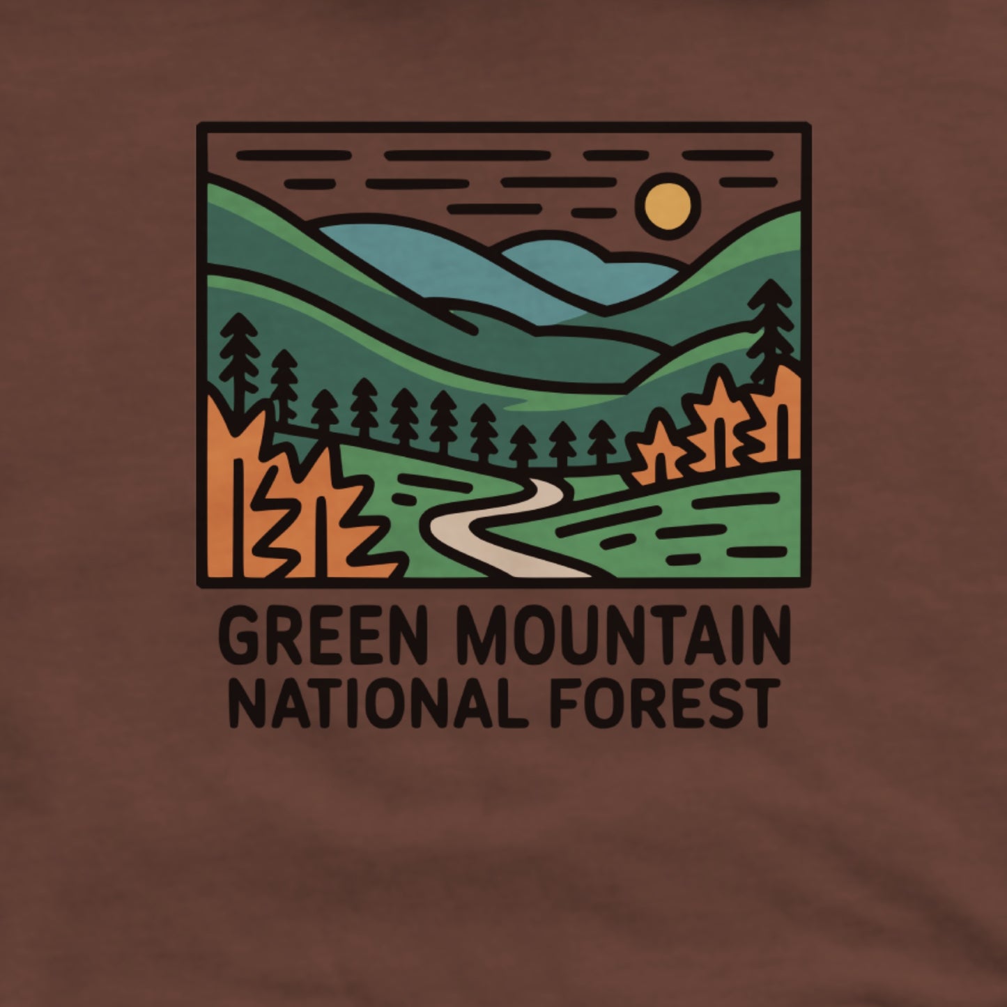 Green Mountain National Forest Hoodie Adventure and Outdoors Themed Hoodie