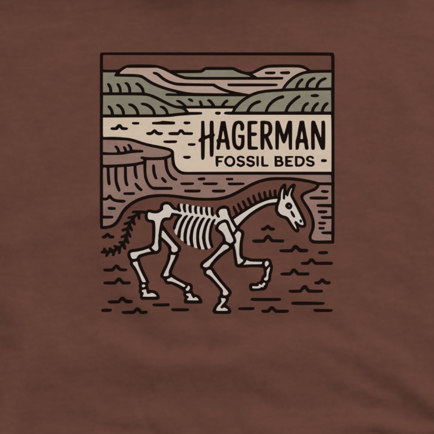 Hagerman Fossil Beds National Monument Hoodie Adventure and Outdoors Themed Hoodie