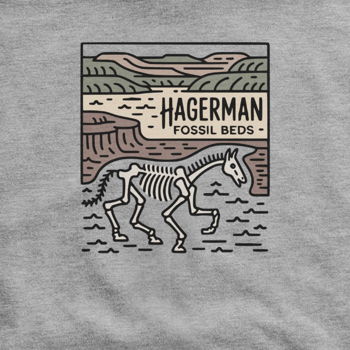 Hagerman Fossil Beds National Monument Hoodie Adventure and Outdoors Themed Hoodie