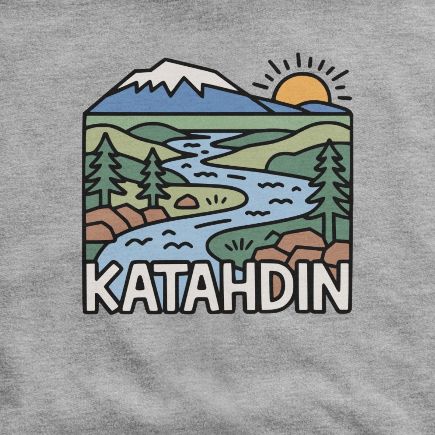 Mount Katahdin Hoodie Adventure and Outdoors Themed Hoodie
