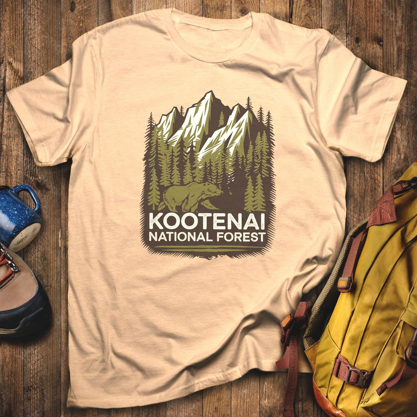 Kootenai National Forest T-Shirt Sand Adventure and Outdoors Themed T-Shirt