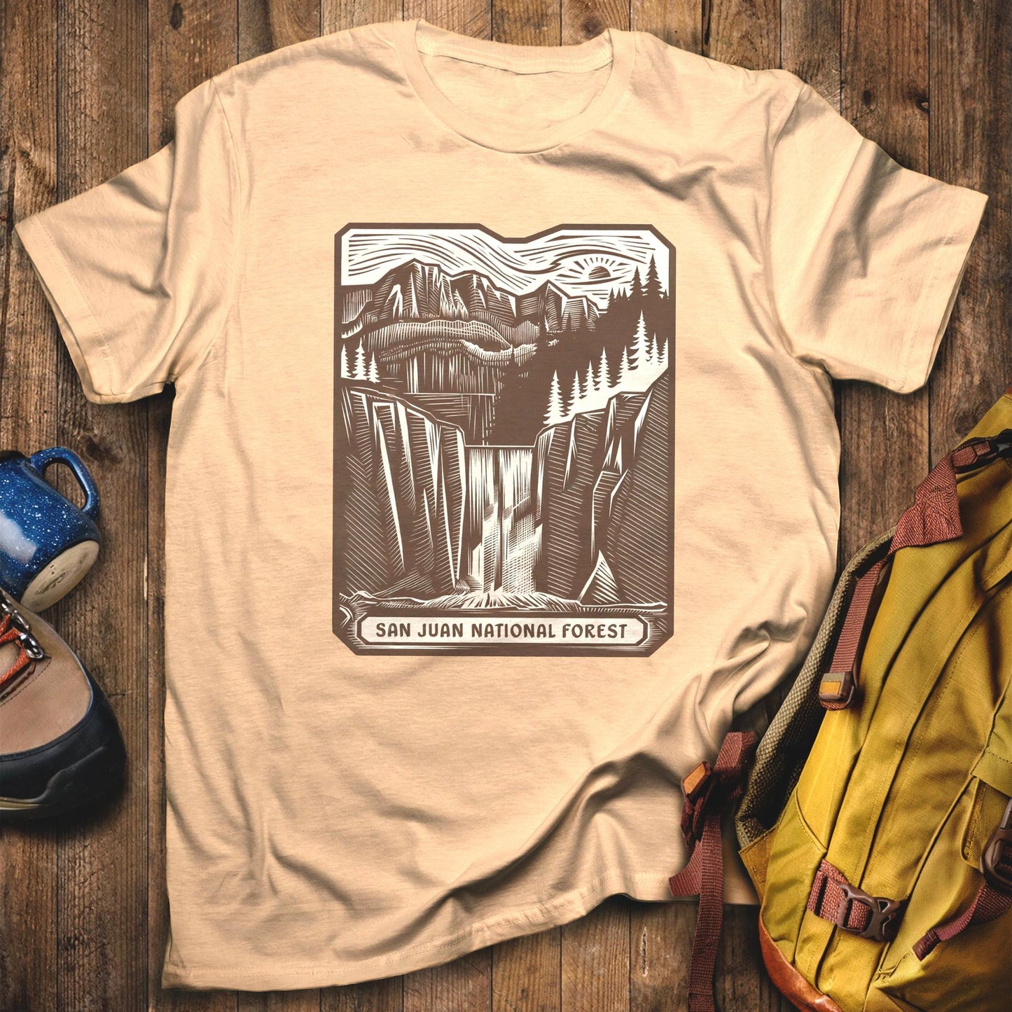 San Juan National Forest Vintage T-Shirt Sand Adventure and Outdoors Themed T-Shirt