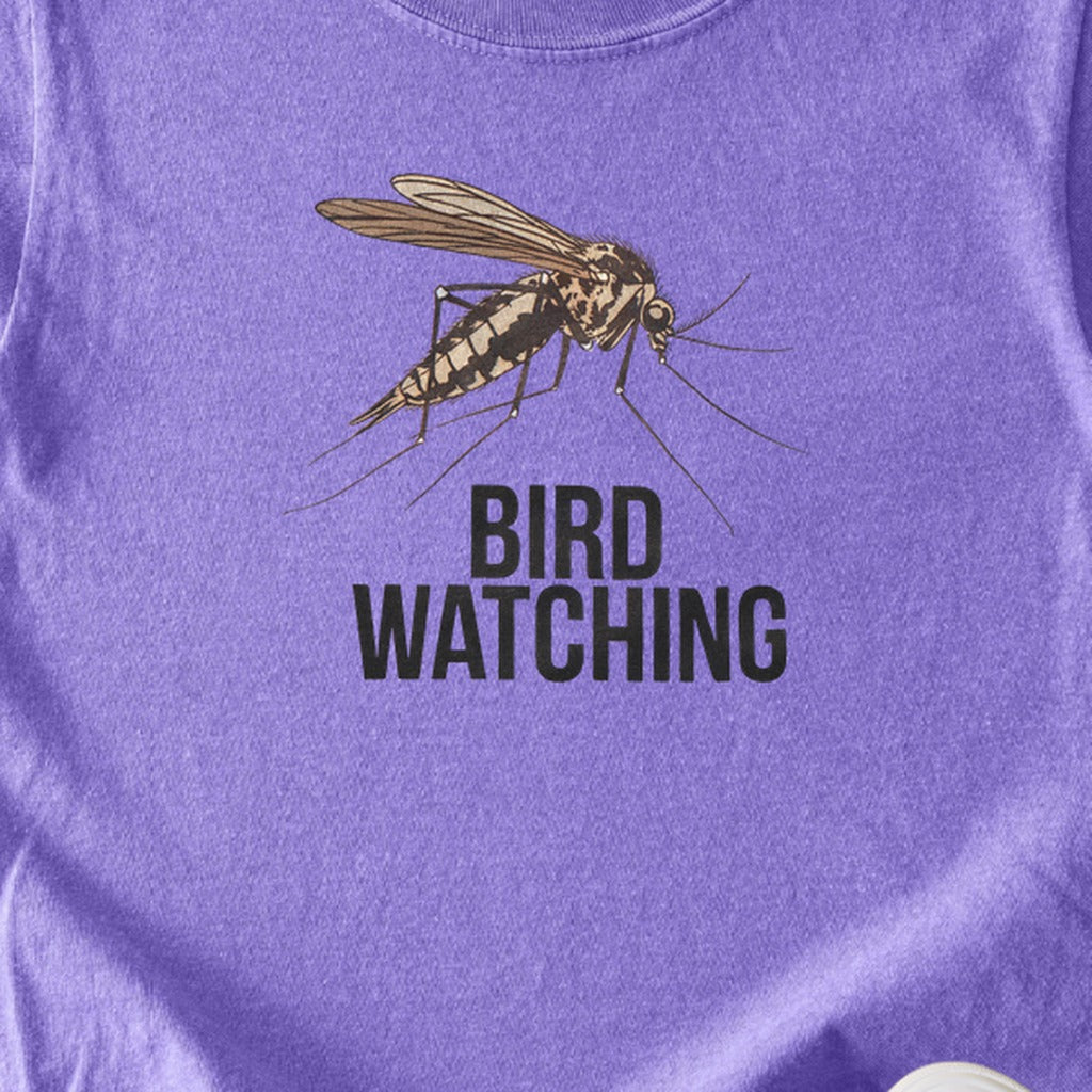 Mosquito Bird Watching Kids Cotton T-Shirt
