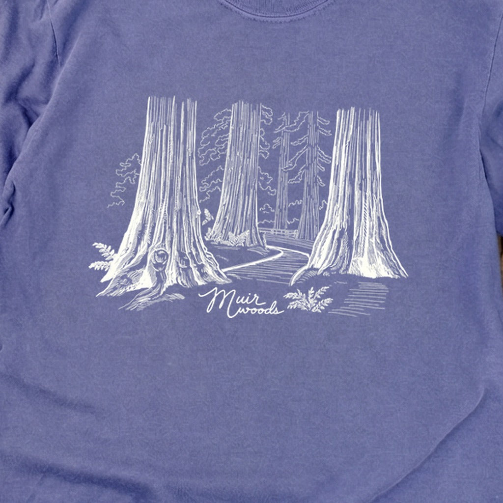 Muir Woods Line Drawing Cotton Long Sleeve