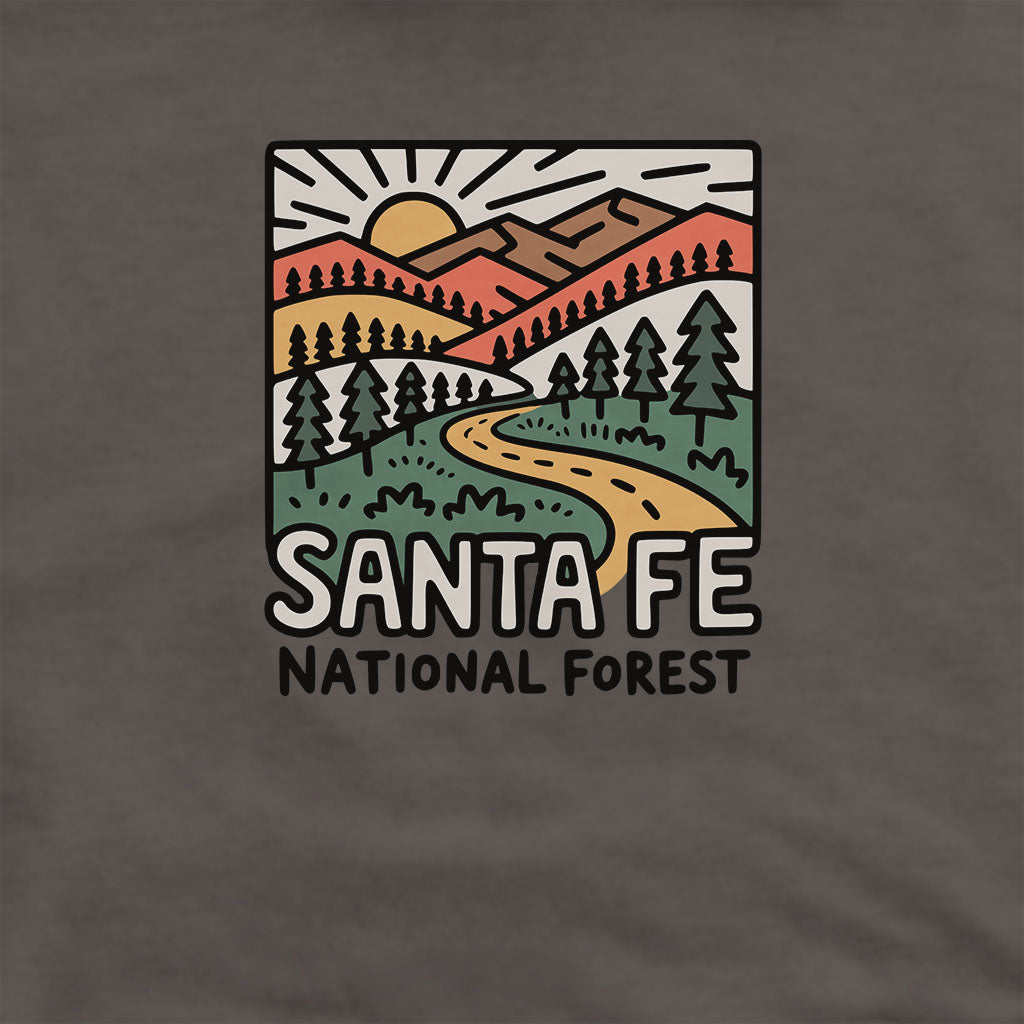 Santa Fe National Forest Hoodie Adventure and Outdoors Themed Hoodie