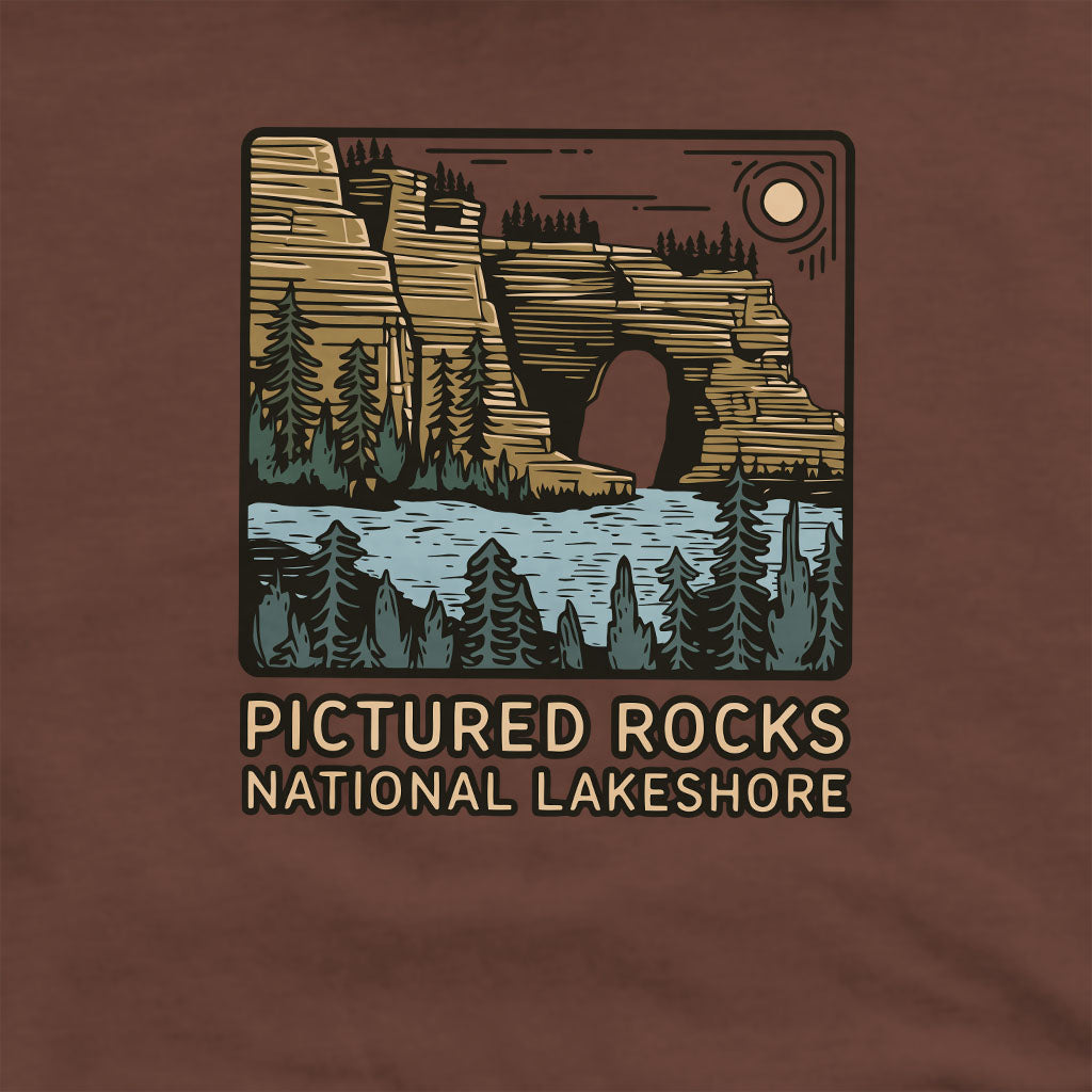Pictured Rocks National Lakeshore Crewneck Sweatshirt Adventure and Outdoors Themed Sweatshirt