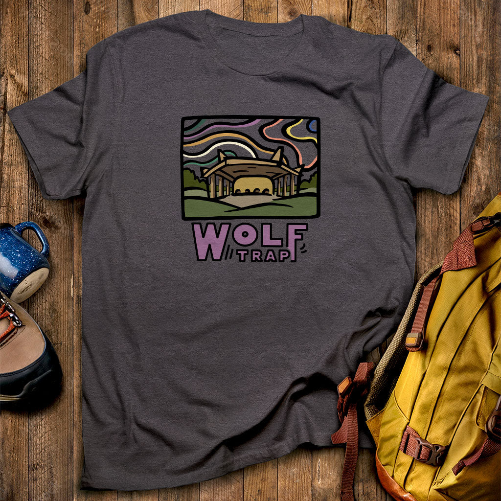 Wolf Trap T-Shirt Dark Heather Adventure and Outdoors Themed T-Shirt