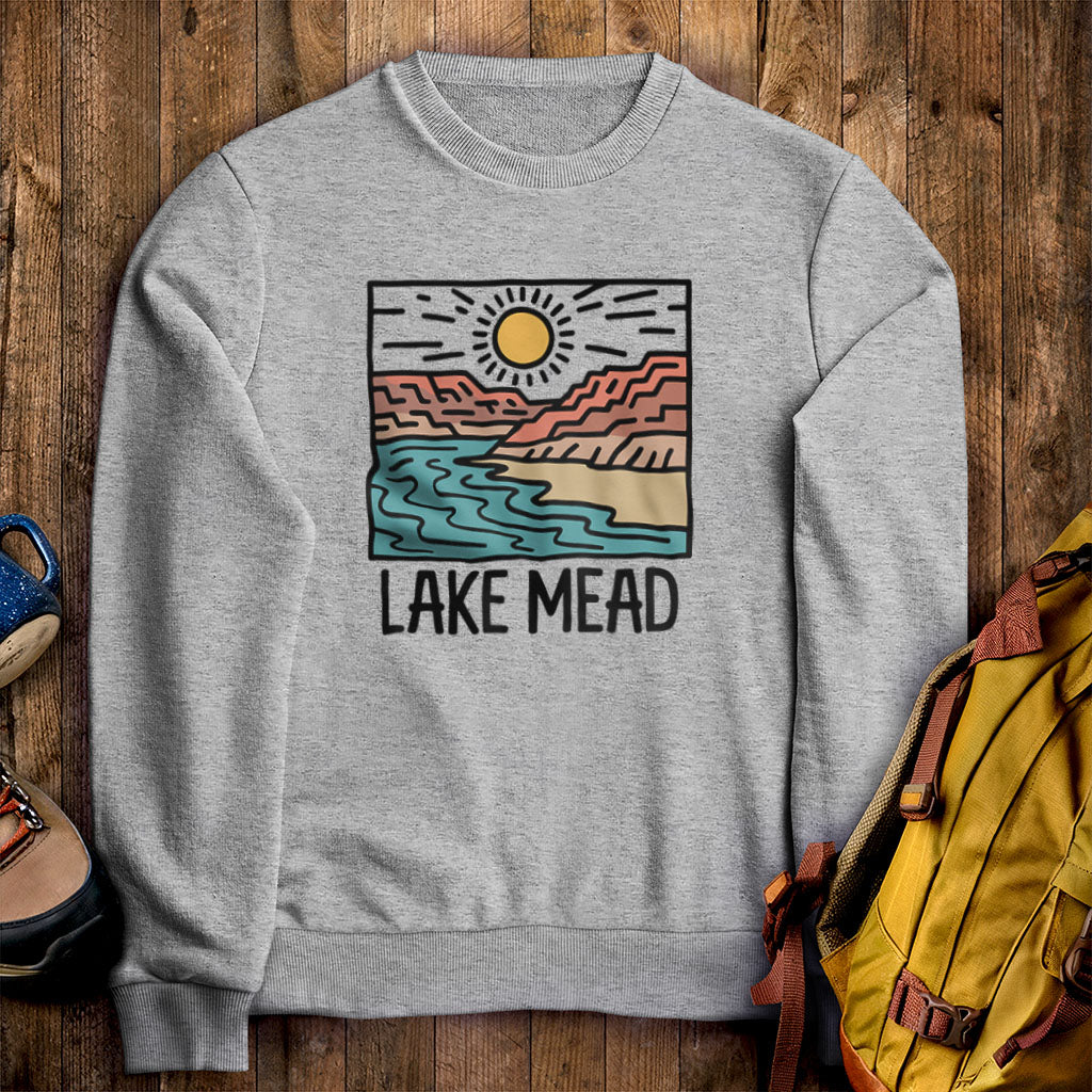 Lake Mead National Recreation Area Crewneck Sweatshirt Sport Grey Adventure and Outdoors Themed Sweatshirt