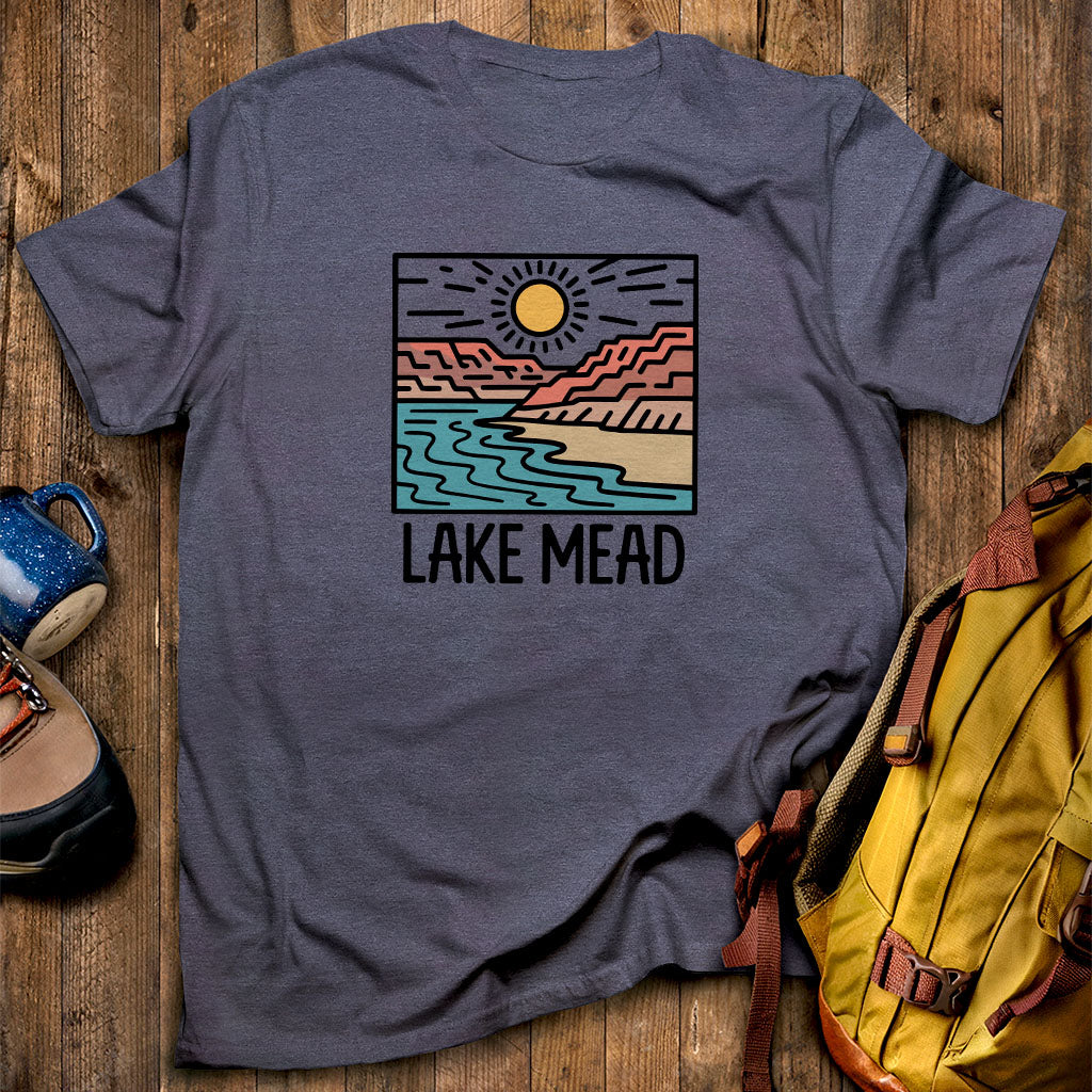 Lake Mead National Recreation Area T-Shirt Heather Navy Adventure and Outdoors Themed T-Shirt