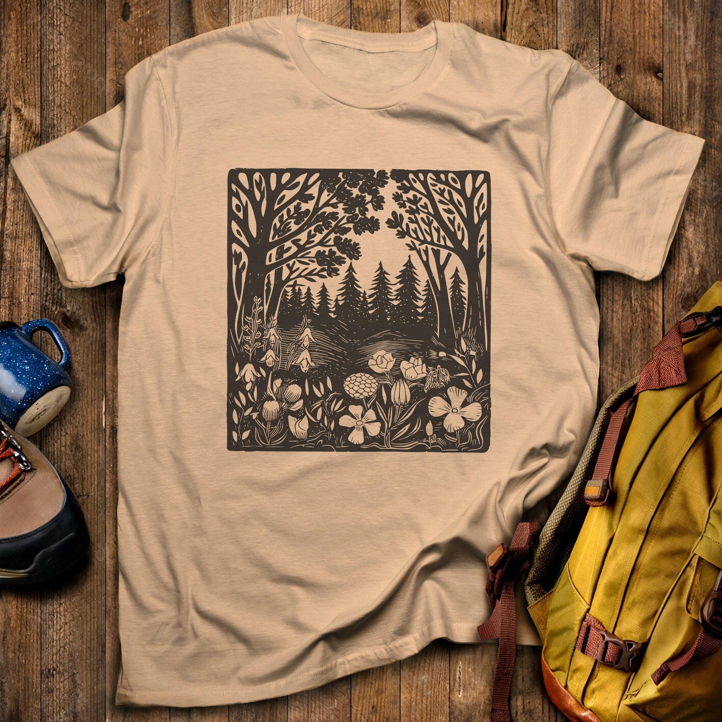 Forest Bloom T-Shirt Sand Adventure and Outdoors Themed T-Shirt
