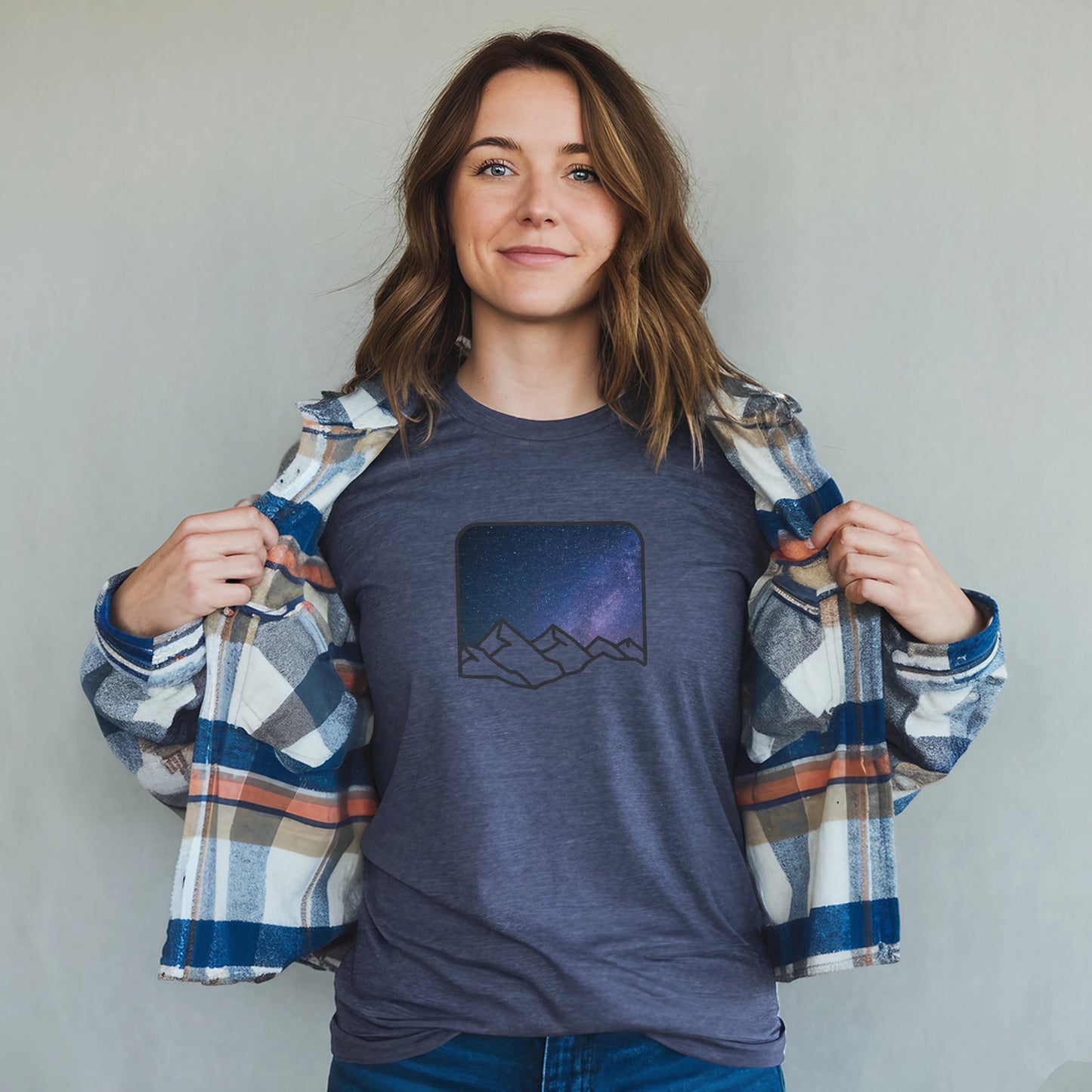 Starry Peaks T-Shirt Adventure and Outdoors Themed T-Shirt