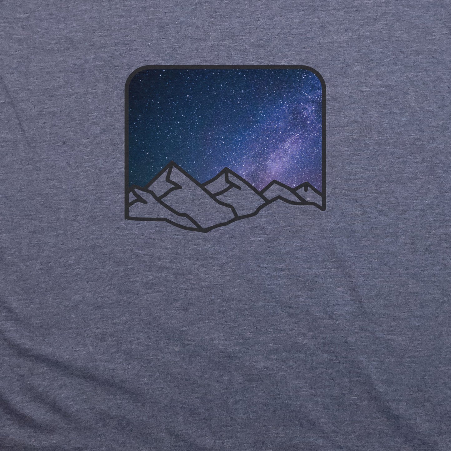 Starry Peaks T-Shirt Adventure and Outdoors Themed T-Shirt
