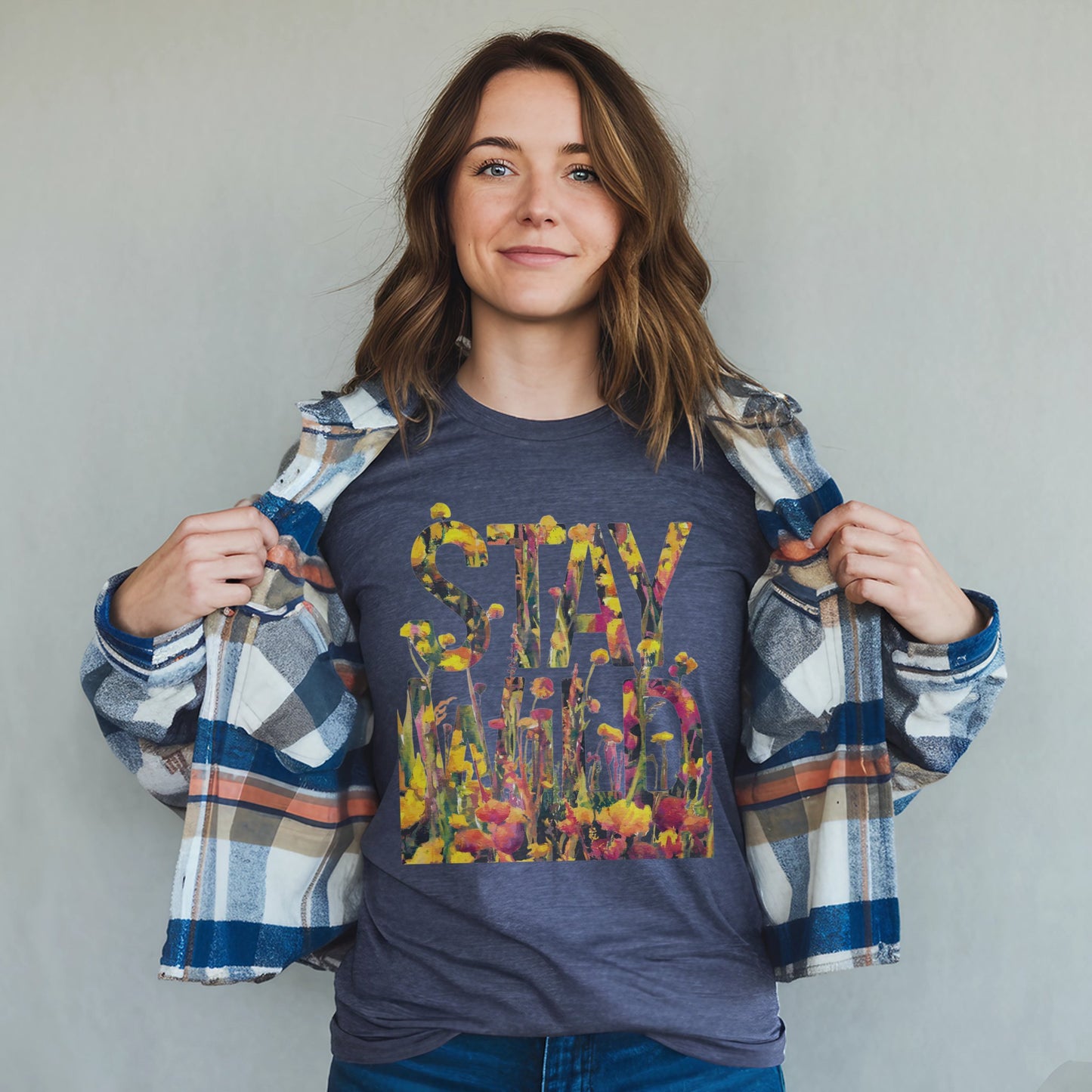 Stay Wild Wildflower T-Shirt Adventure and Outdoors Themed T-Shirt