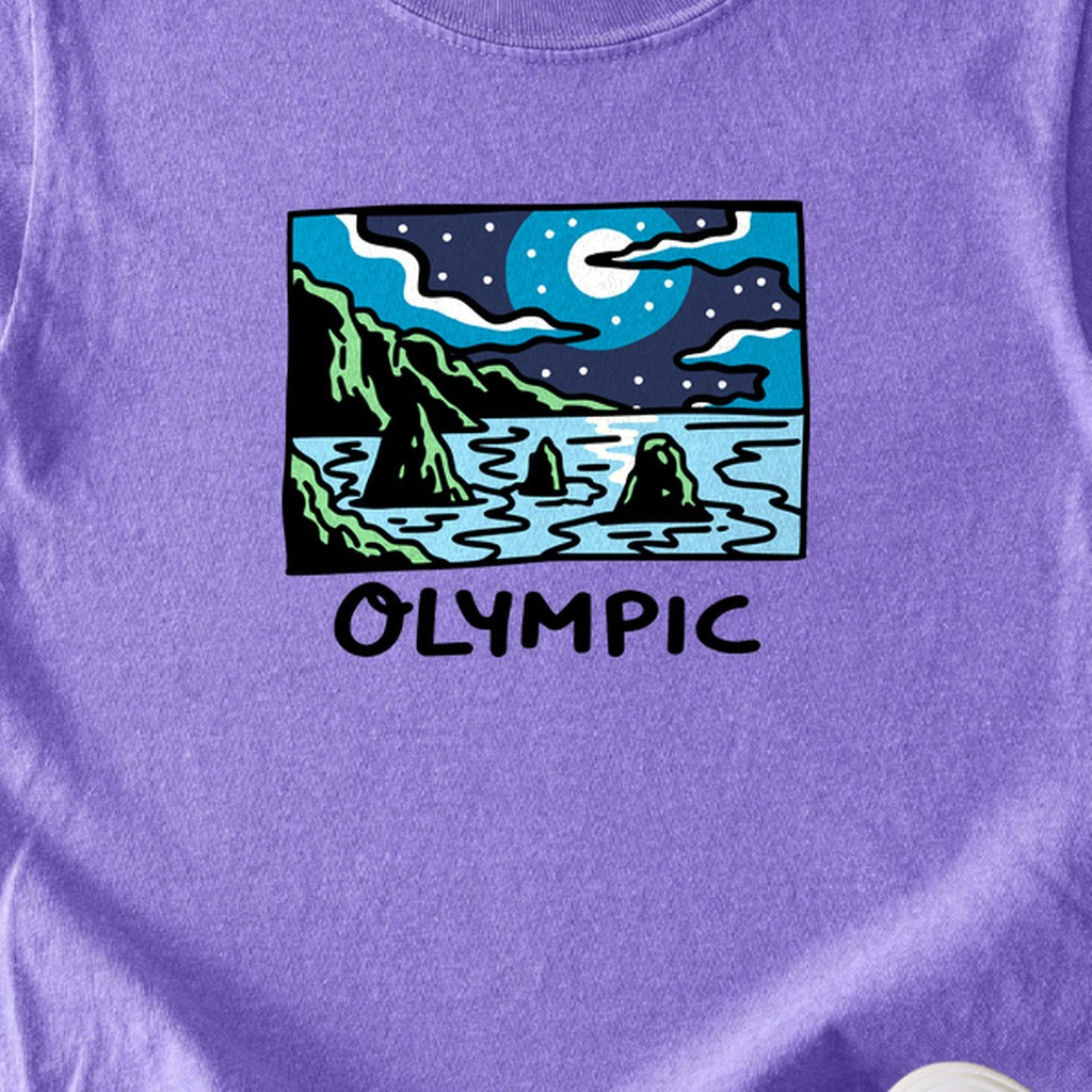 Olympic at Night Kids Cotton T-Shirt