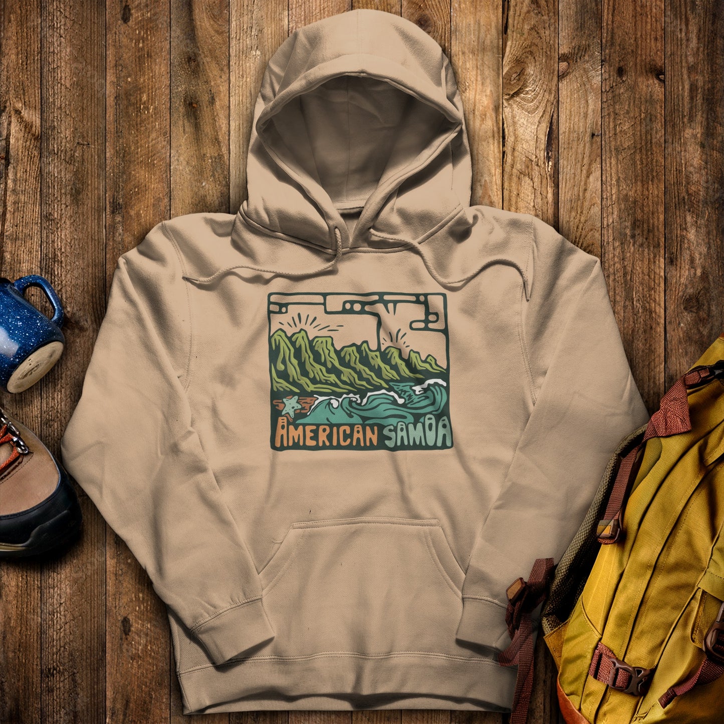 American Samoa National Park Hoodie Sand Adventure and Outdoors Themed Hoodie