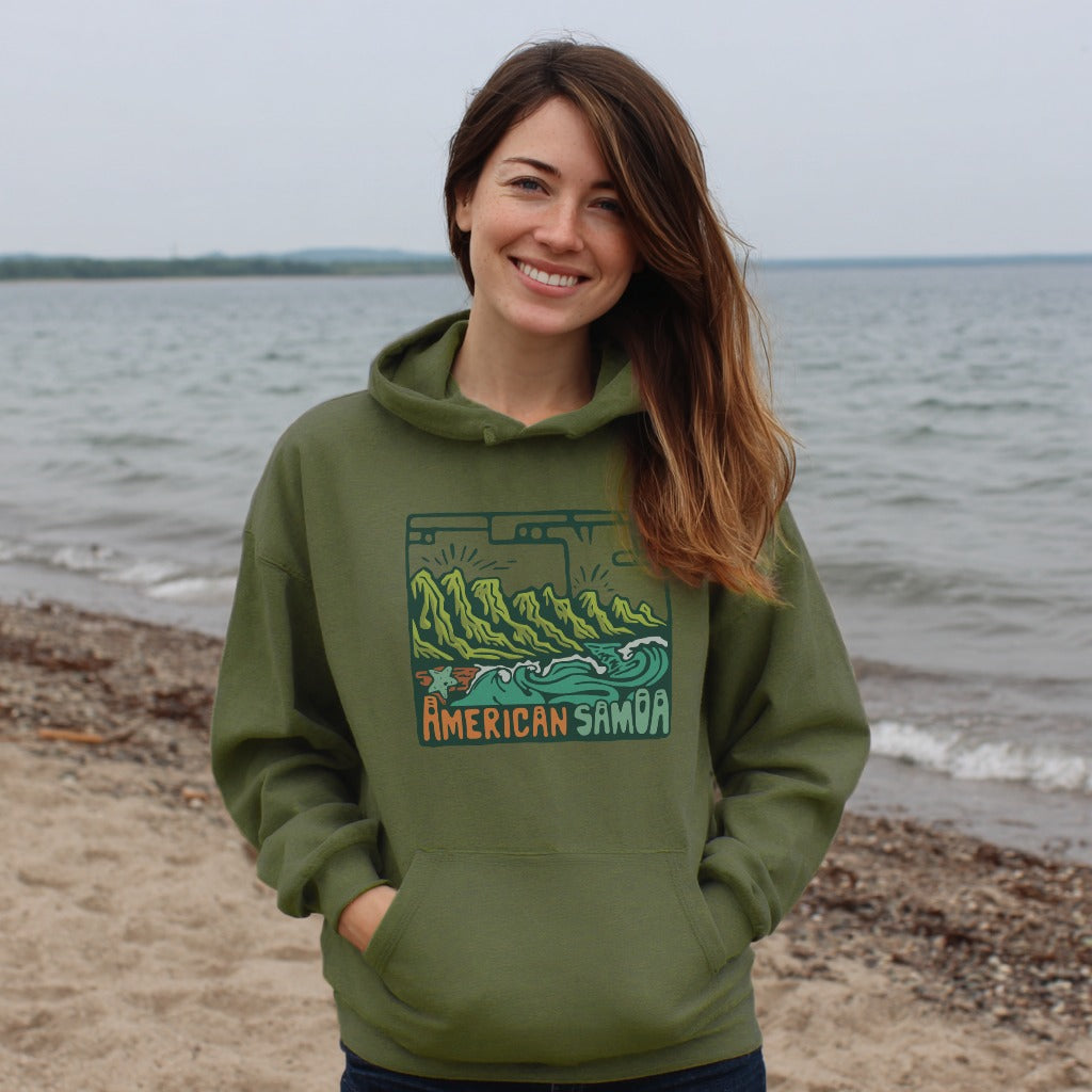 American Samoa National Park Hoodie Adventure and Outdoors Themed Hoodie