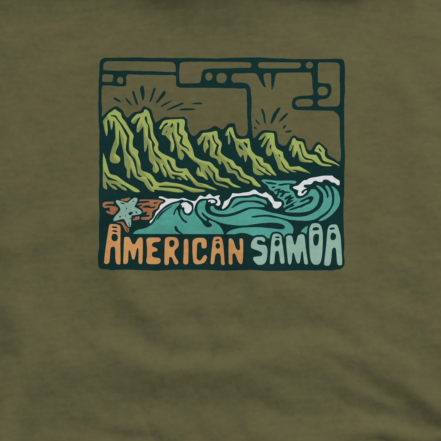 American Samoa National Park Crewneck Sweatshirt Adventure and Outdoors Themed Sweatshirt
