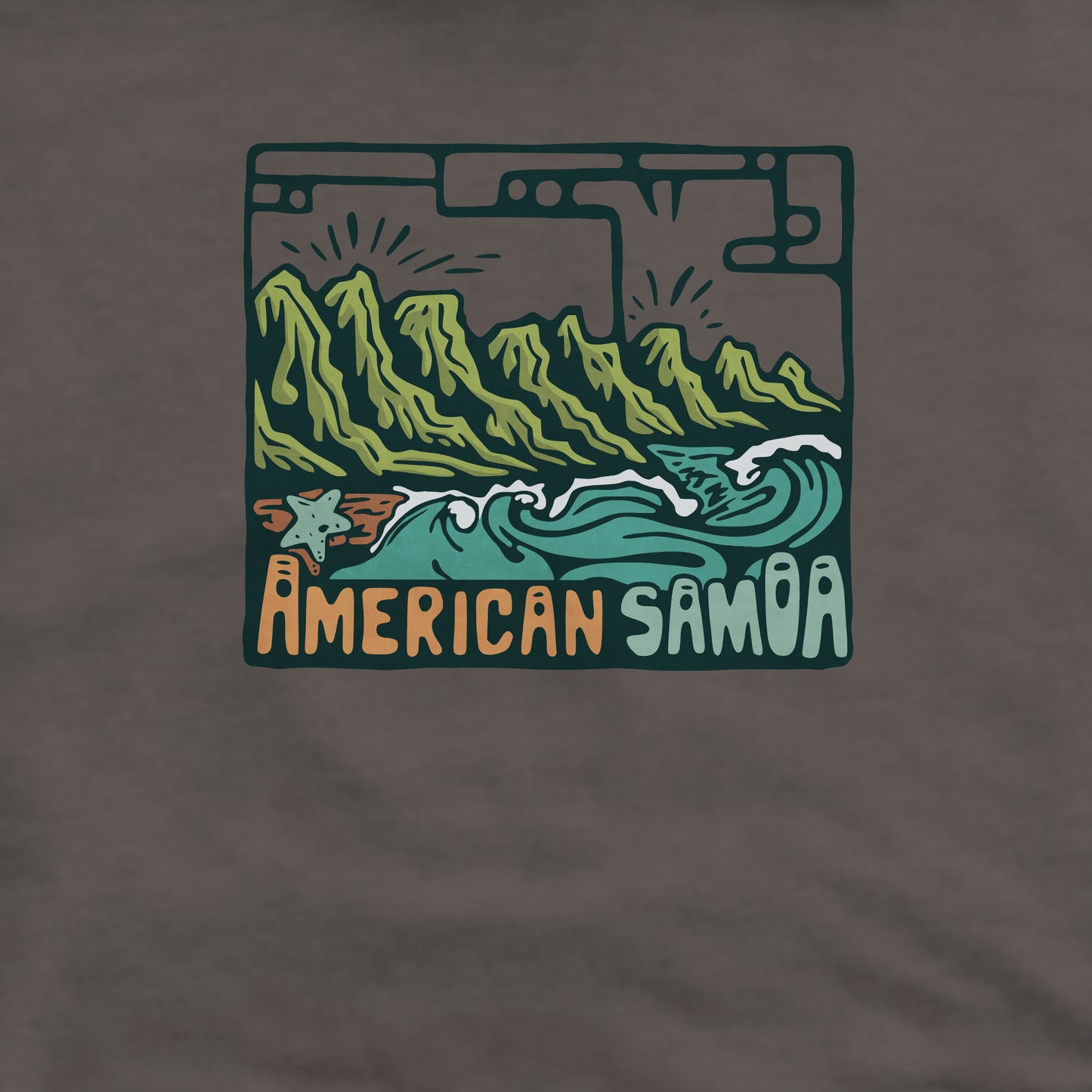 American Samoa National Park Crewneck Sweatshirt Adventure and Outdoors Themed Sweatshirt
