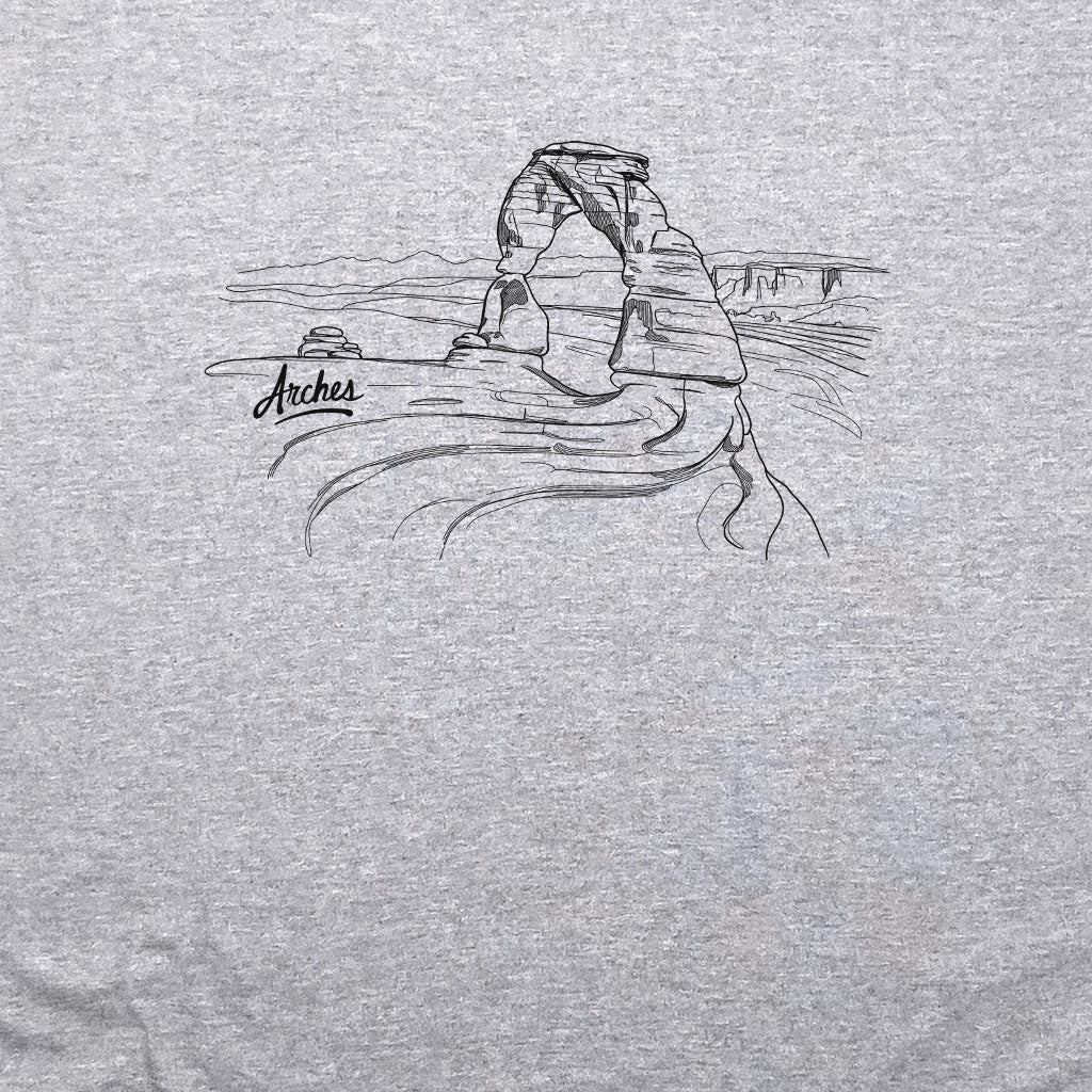 Arches Line Drawing Crewneck Sweatshirt
