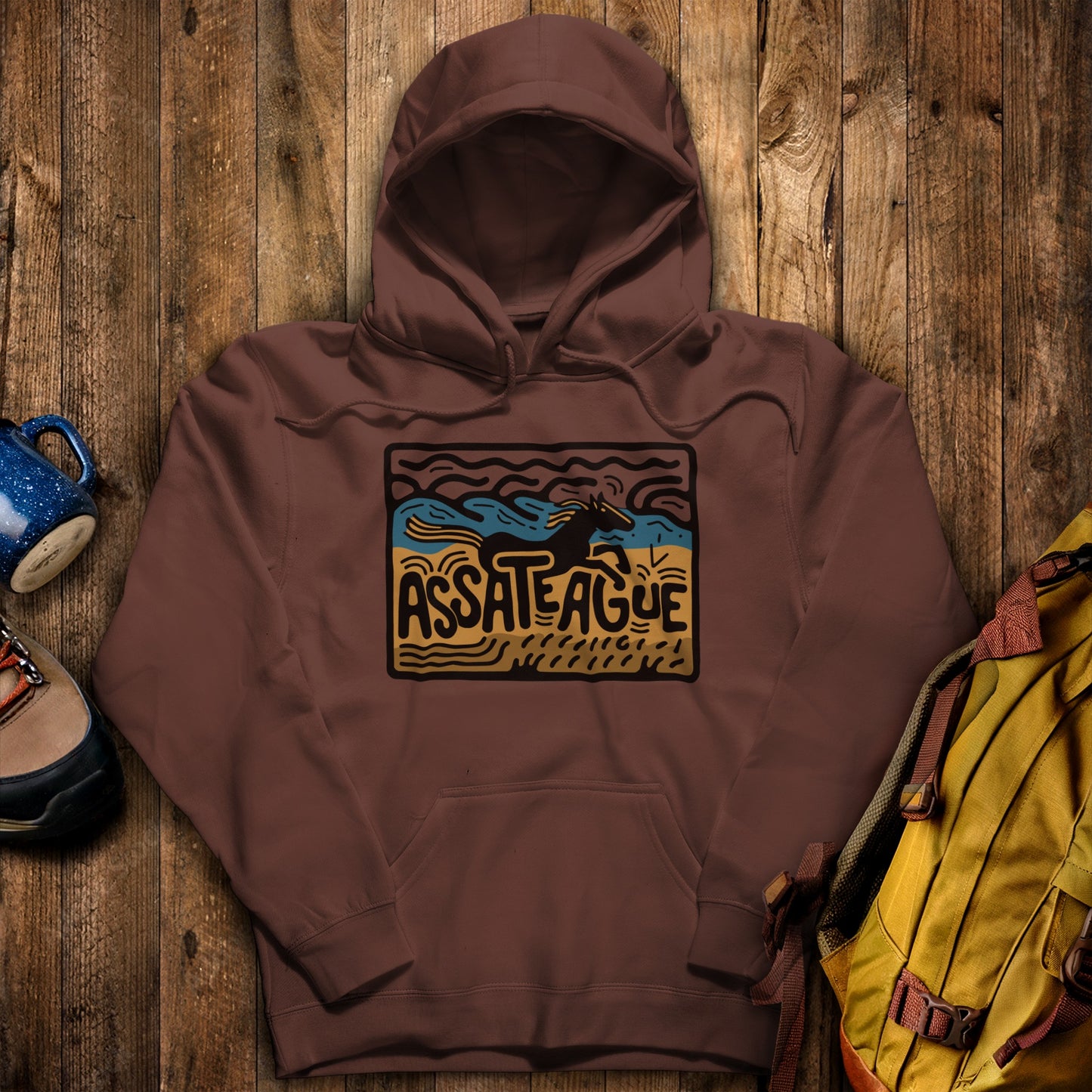 Assateague Island Hoodie Cocoa Adventure and Outdoors Themed Hoodie