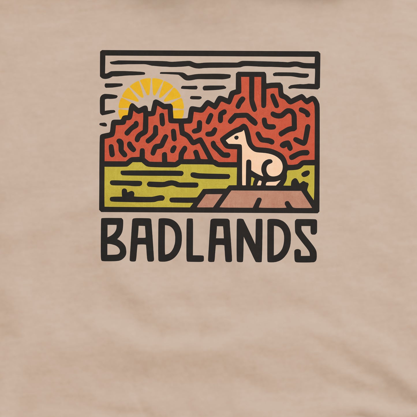 Badlands National Park Crewneck Sweatshirt Adventure and Outdoors Themed Sweatshirt