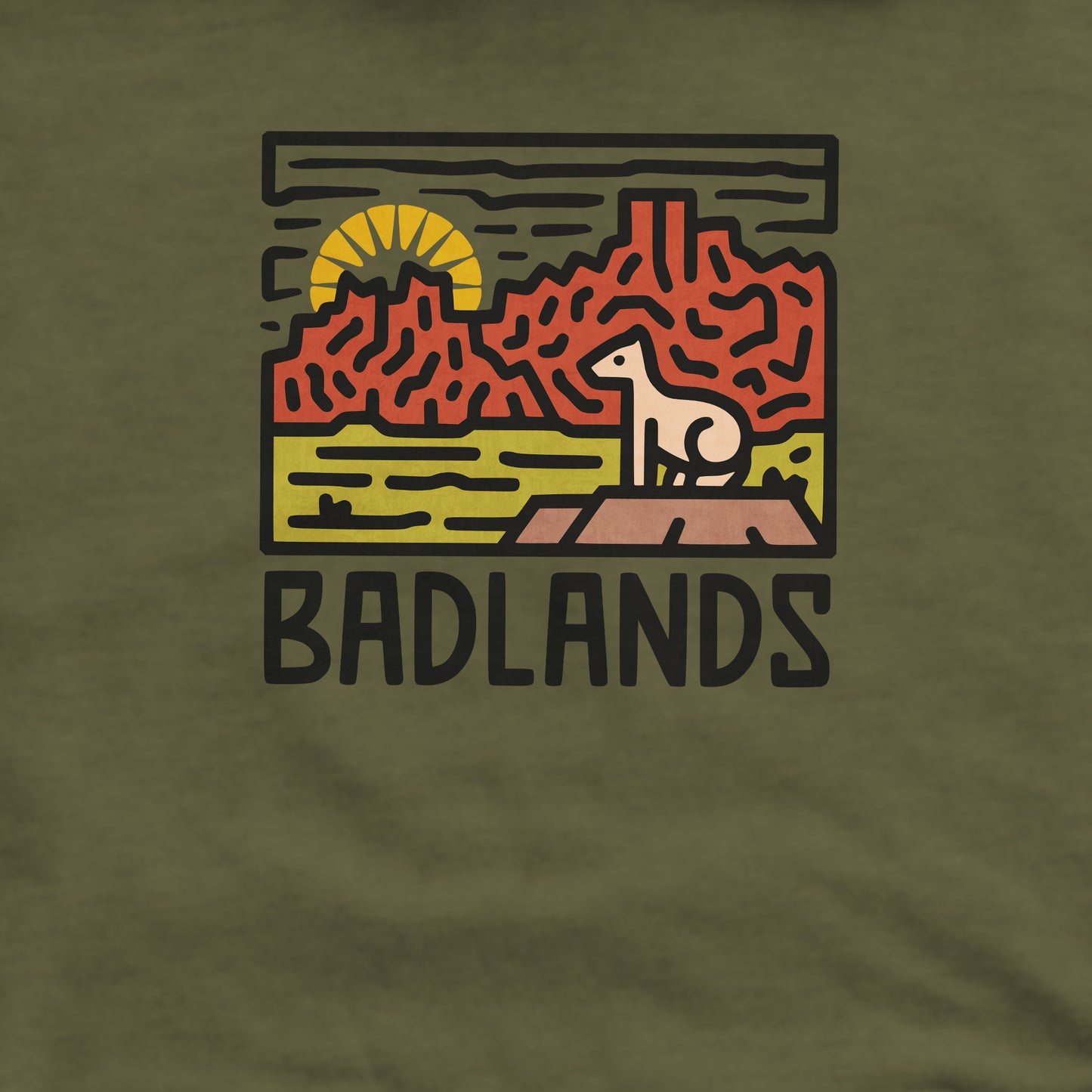 Badlands National Park Crewneck Sweatshirt Adventure and Outdoors Themed Sweatshirt