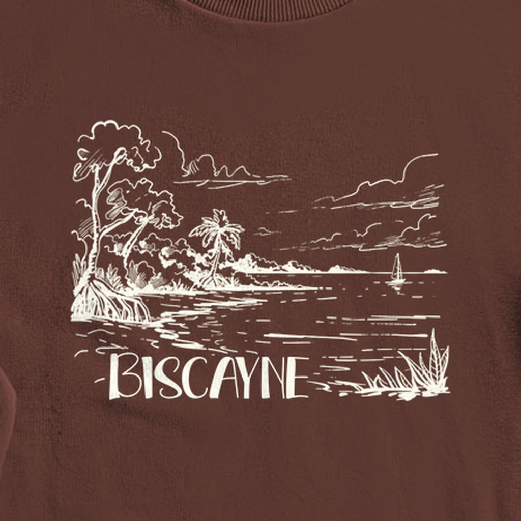 Biscayne National Park Line Drawing Crewneck Sweatshirt