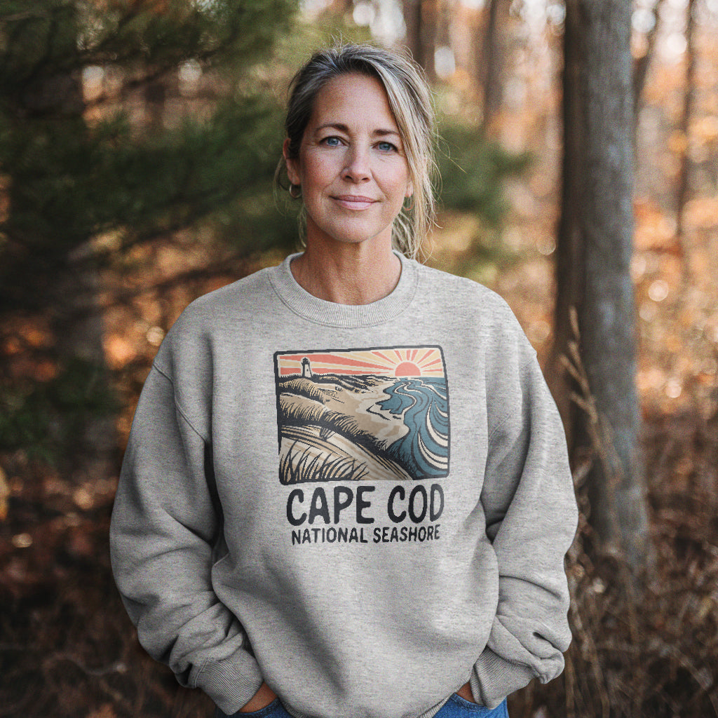 Cape Cod National Seashore Crewneck Sweatshirt Adventure and Outdoors Themed Sweatshirt