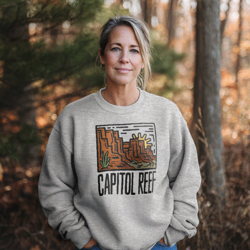 Capitol Reef National Park Crewneck Sweatshirt Adventure and Outdoors Themed Sweatshirt