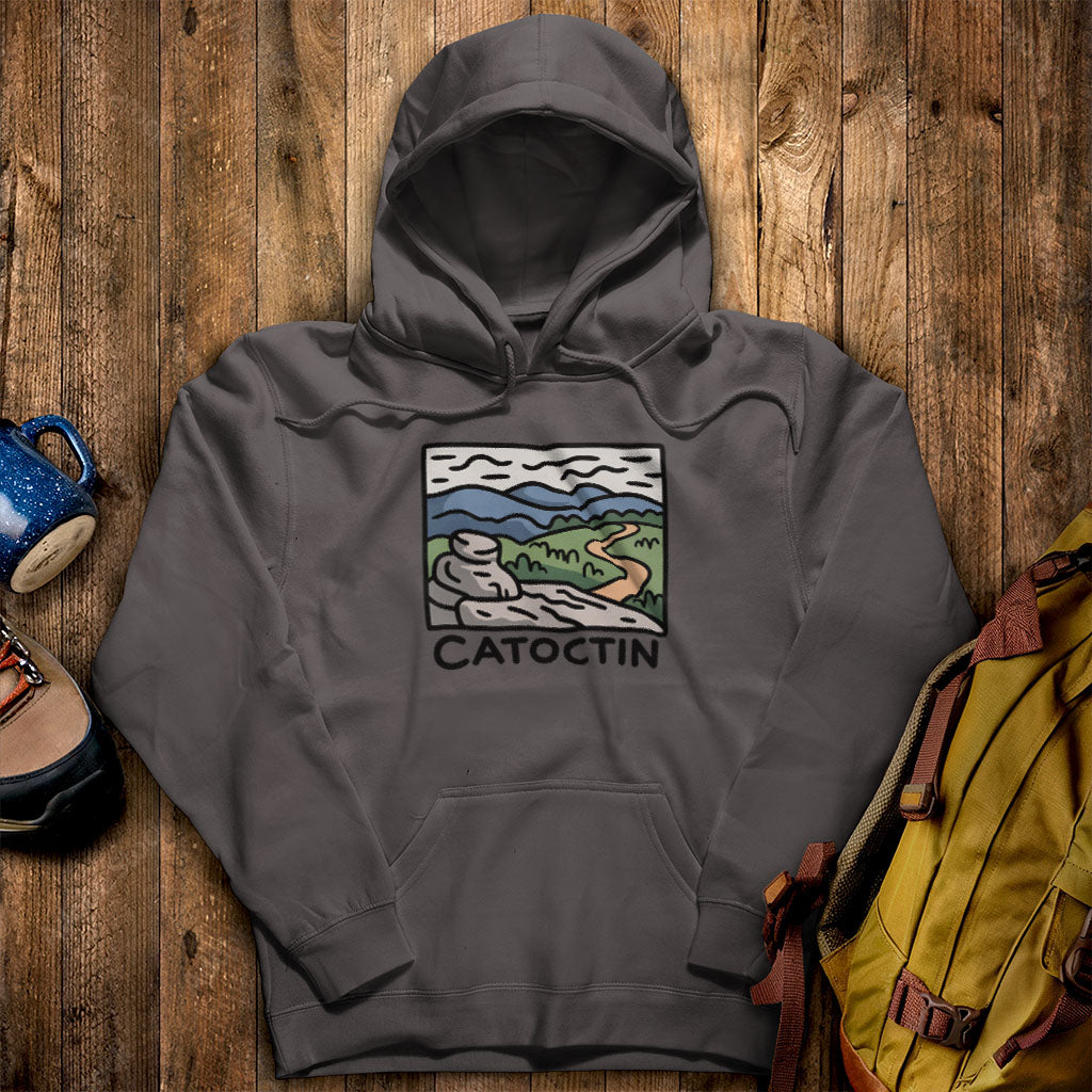 Catoctin Mountain Hoodie Charcoal Adventure and Outdoors Themed Hoodie