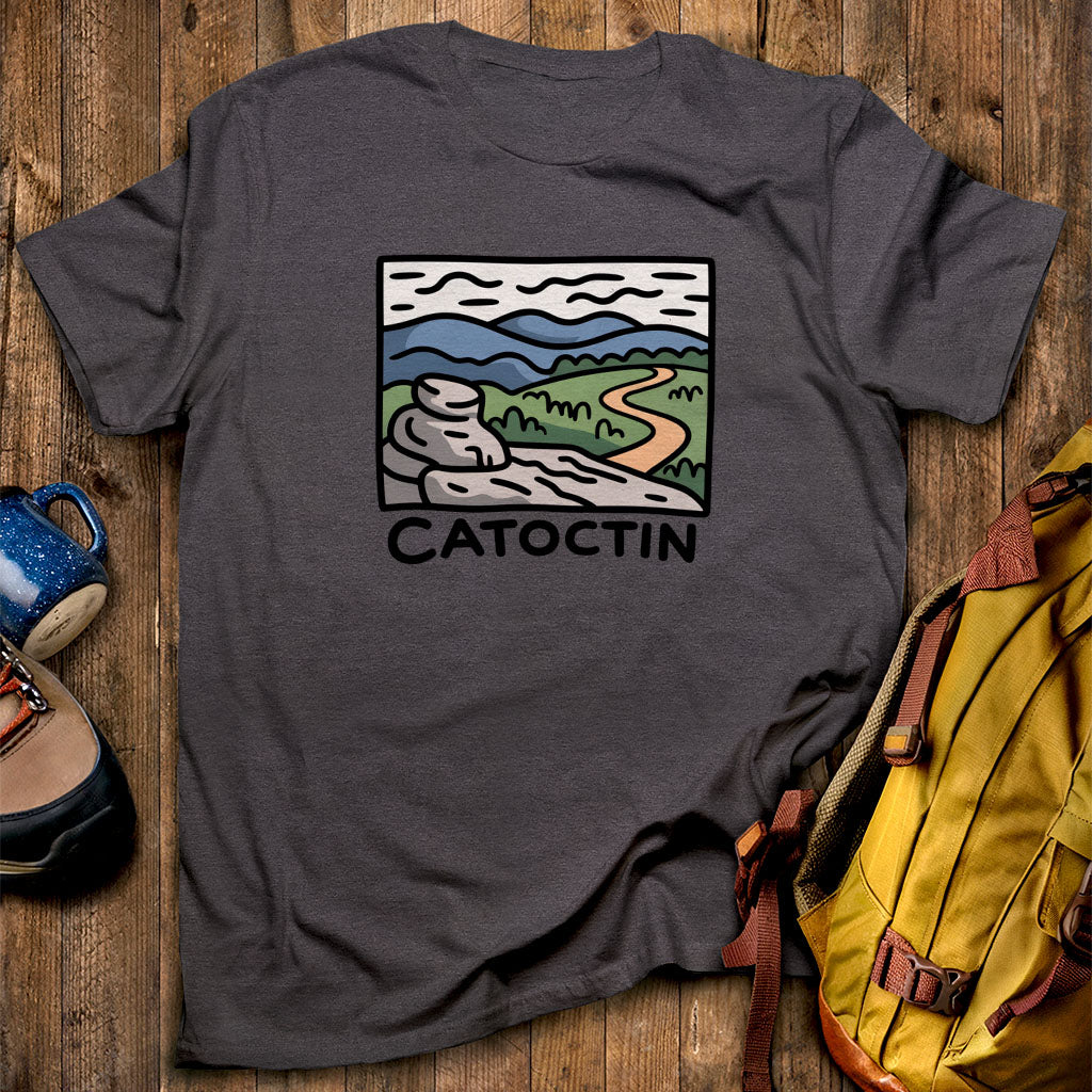 Catoctin Mountain T-Shirt Dark Heather Adventure and Outdoors Themed T-Shirt