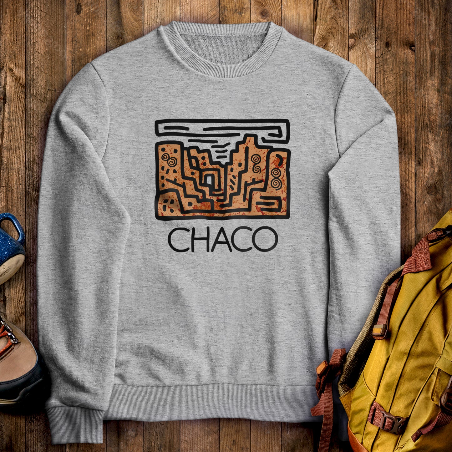 Chaco Culture National Historical Park Crewneck Sweatshirt Sport Grey Adventure and Outdoors Themed Sweatshirt