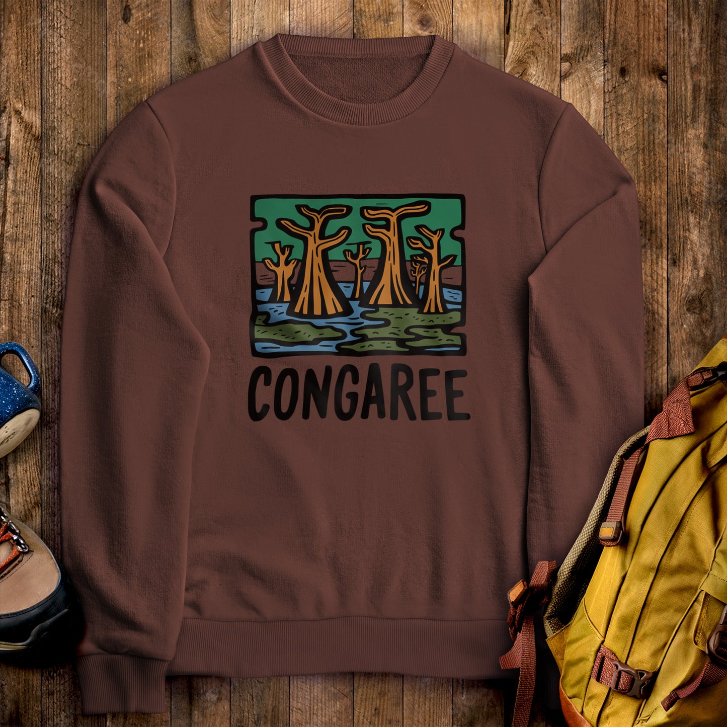 Congaree National Park Crewneck Sweatshirt Cocoa Adventure and Outdoors Themed Sweatshirt