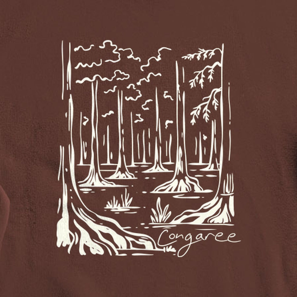 Congaree National Park Line Drawing Crewneck Sweatshirt