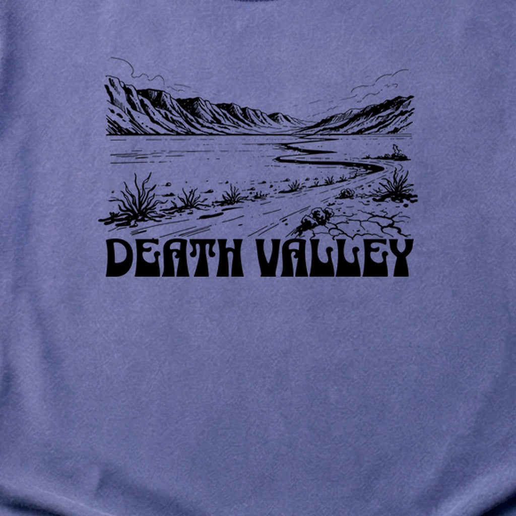 Death Valley National Park Line Drawing Cotton T-Shirt