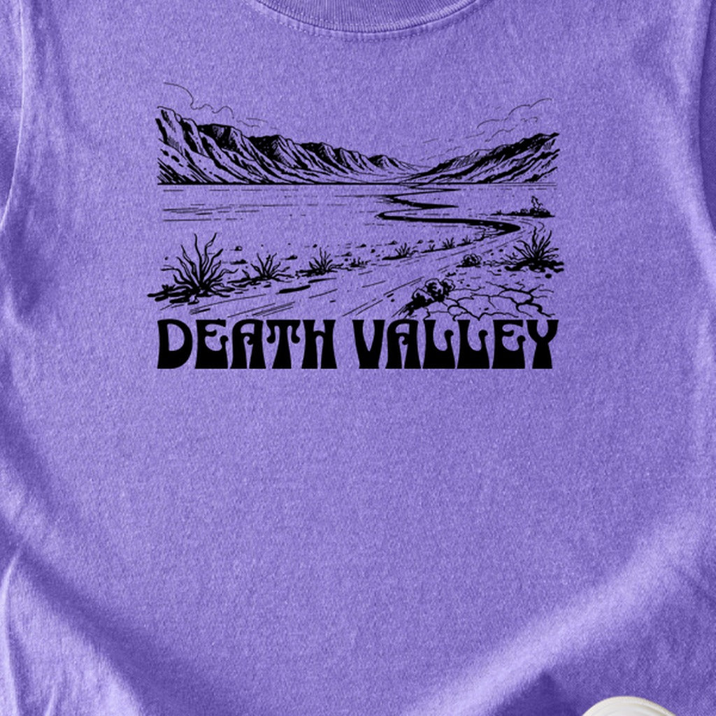 Death Valley National Park Line Drawing Kids Cotton T-Shirt