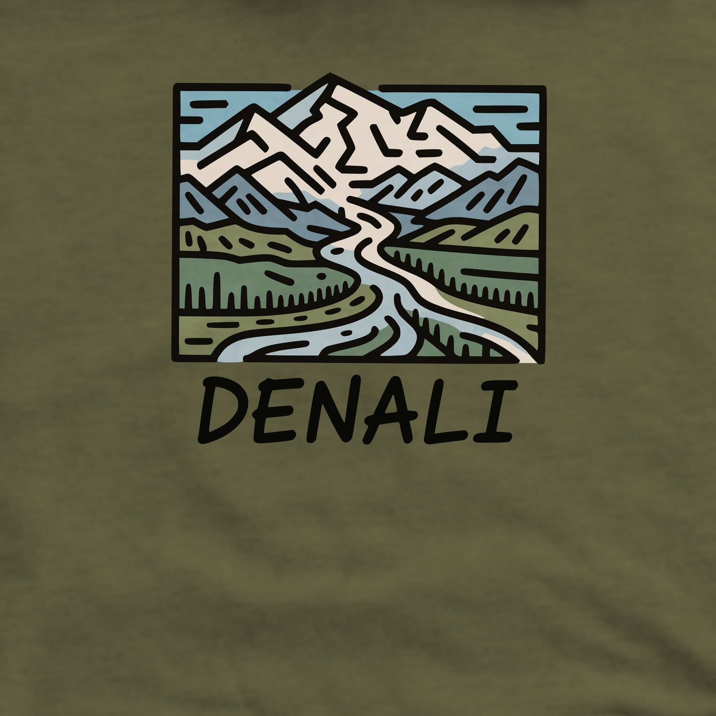 Denali National Park Crewneck Sweatshirt Adventure and Outdoors Themed Sweatshirt
