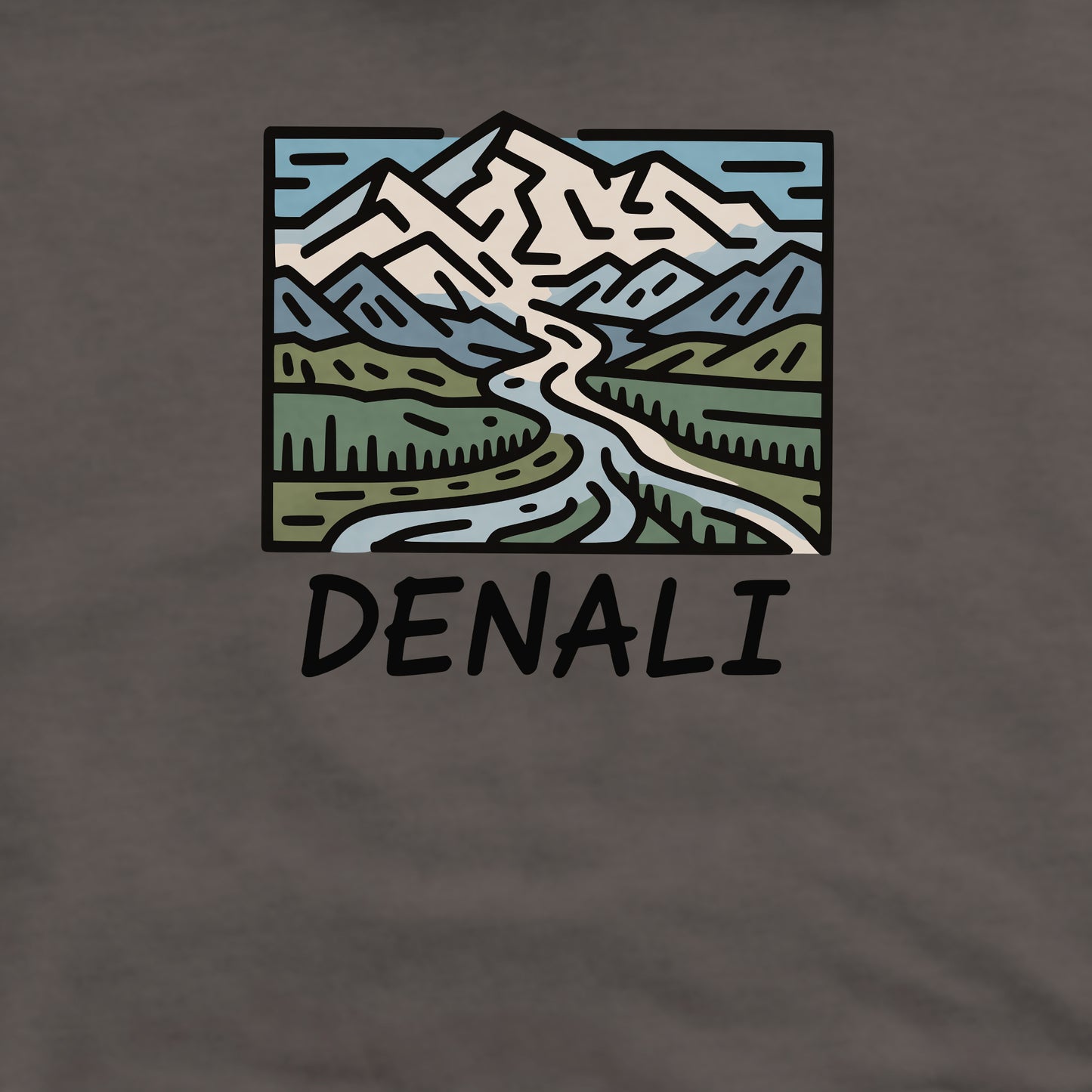 Denali National Park Crewneck Sweatshirt Adventure and Outdoors Themed Sweatshirt