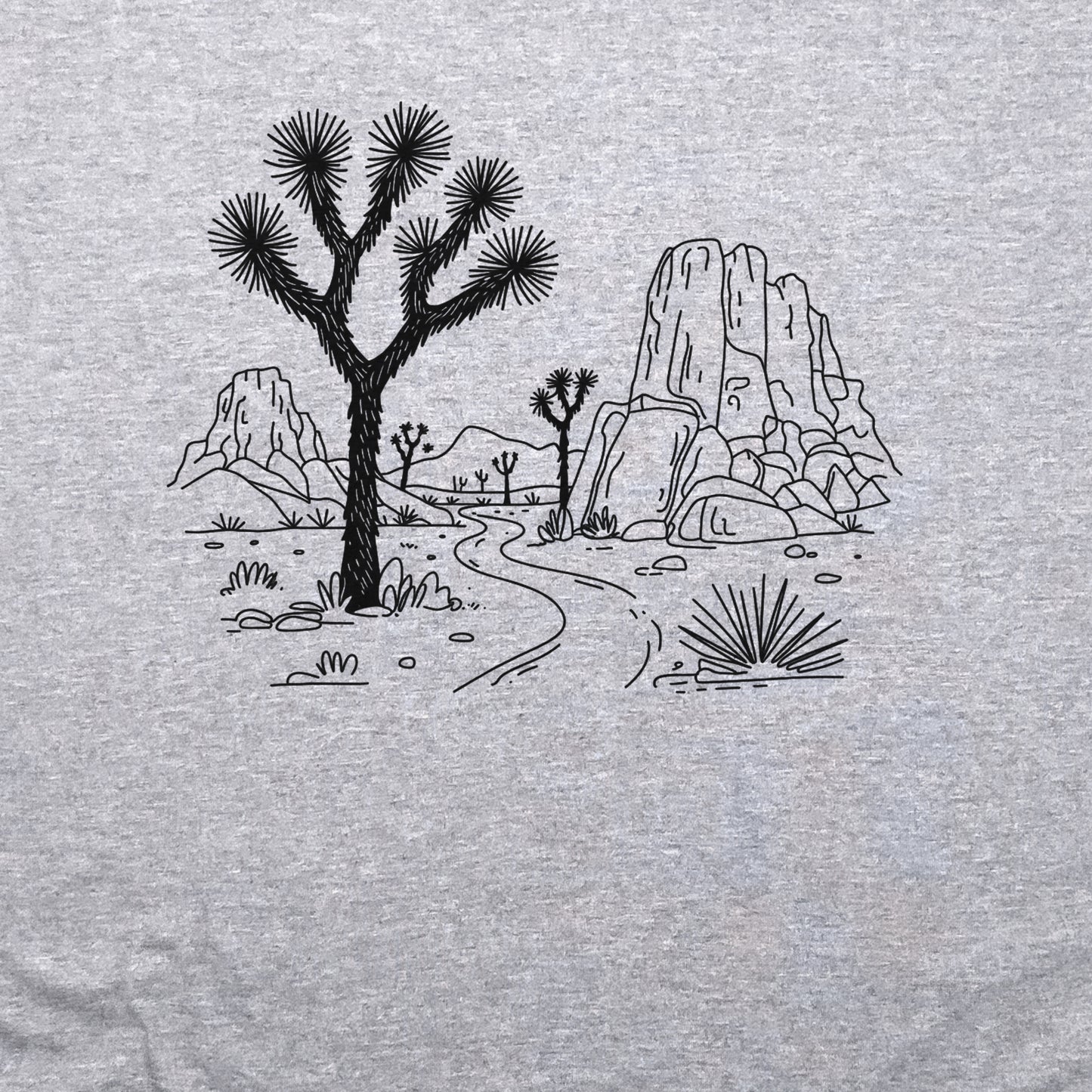 Joshua Tree Doodle Crewneck Sweatshirt Adventure and Outdoors Themed Sweatshirt