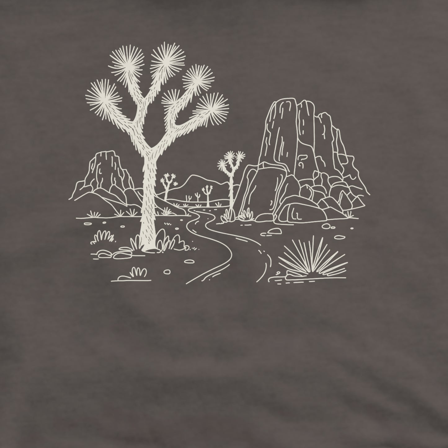 Joshua Tree Doodle Crewneck Sweatshirt Adventure and Outdoors Themed Sweatshirt