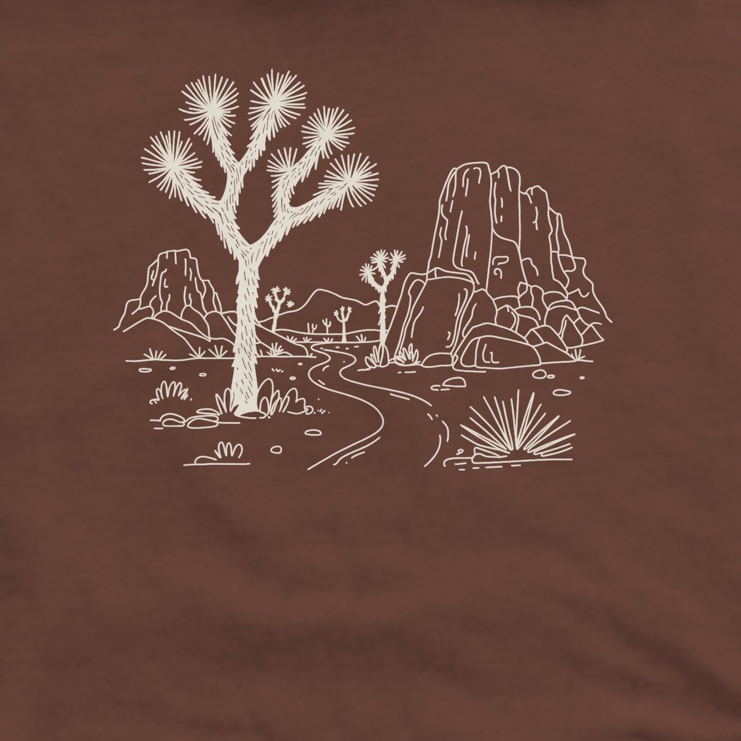 Joshua Tree Doodle Crewneck Sweatshirt Adventure and Outdoors Themed Sweatshirt